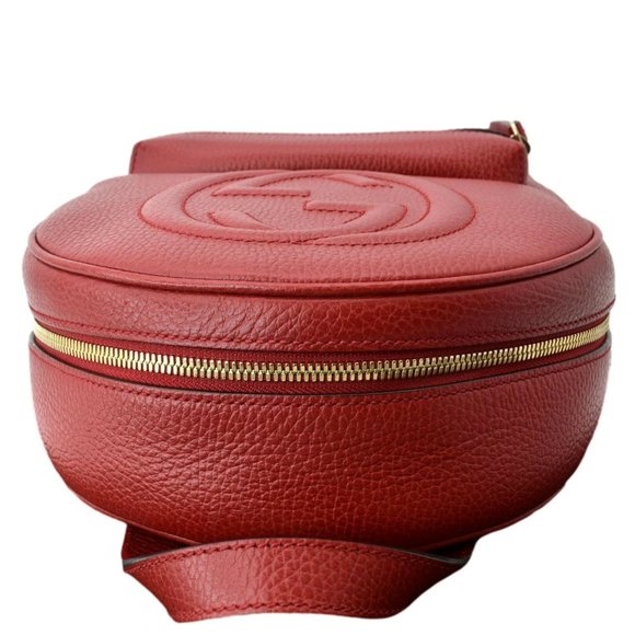 GUCCI  Soho Leather Chain Backpack Red - Picture 4 of 13